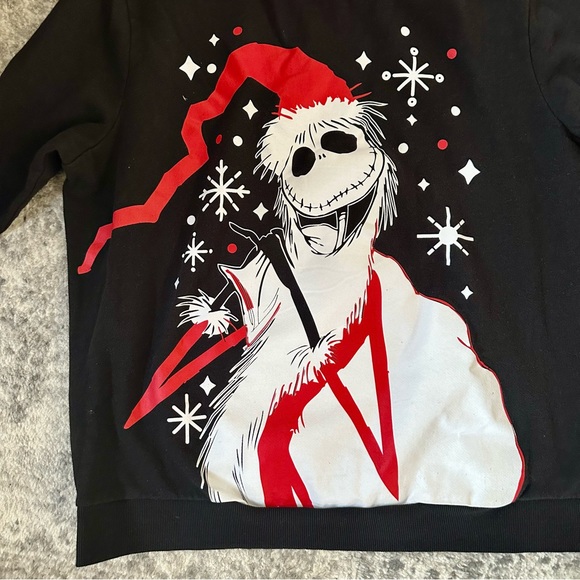 Disney Tim Burton’s The Nightmare Before Christmas Jack Skellington Crew Neck - Picture 2 of 4
